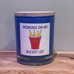 RED LEAF HOME  "Working On My Bucket List" Scented Jar Candle NWTS